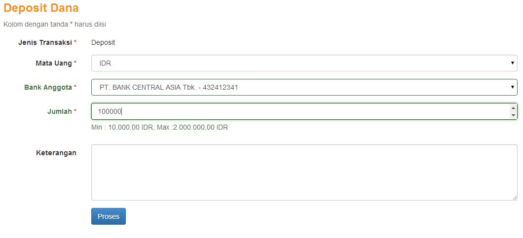 isi form deposit